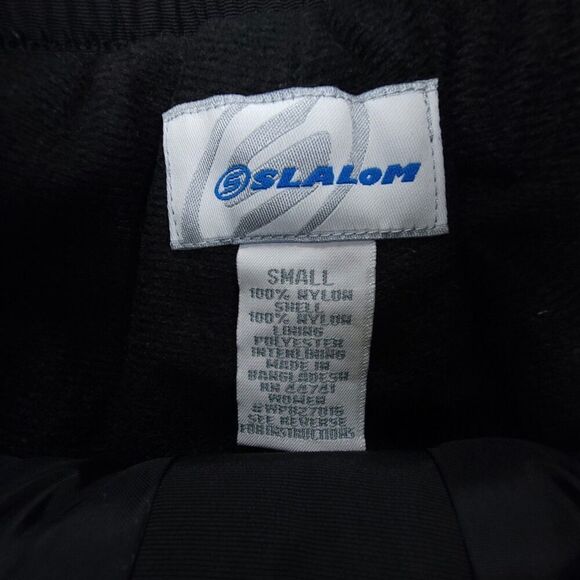 SLALOM Nylon Insulated Softshell High Rise Pull On Snow Pants Womens Small Black - Picture 2 of 8